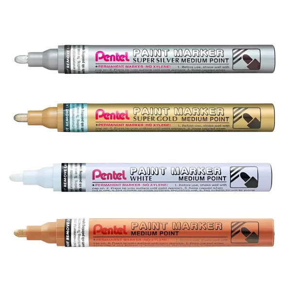 Pentel Paint Marker MMP10 – lakový popisovač 2–4 mm, kovové tělo, bez xylenu