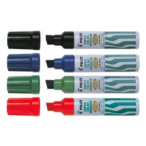 Pilot SCA-6600 Super Color Jumbo – permanentní popisovač se širokým seříznutým hrotem 3,0–12,5 mm, doplnitelný, odolný inkoust na olejové bázi