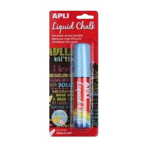 Apli Liquid Chalk – křídový popisovač 10 x 15 mm, seříznutý hrot, modrý